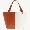 STAUD - IDA CANVAS TOTE BAG CREAM TAN