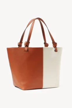 STAUD - IDA CANVAS TOTE BAG CREAM TAN