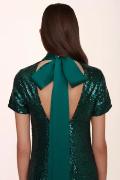 STAUD - ILANA DRESS EMERALD