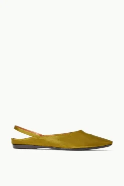 STAUD - JANINE MULE SATIN OLIVE