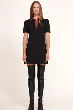 STAUD - JAY DRESS WHISKEY BLACK