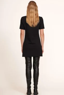 STAUD - JAY DRESS WHISKEY BLACK