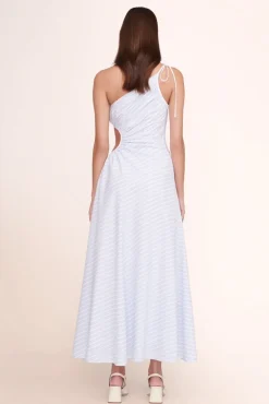 STAUD - JAYLA DRESS MIST STRIPE/WHITE MIST STRIPE/WHITE