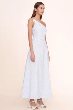 STAUD - JAYLA DRESS MIST STRIPE/WHITE MIST STRIPE/WHITE
