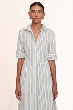 STAUD - JOAN MAXI DRESS MOSS STRIPE