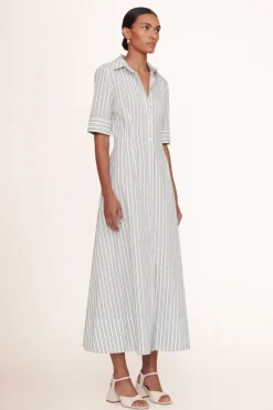 STAUD - JOAN MAXI DRESS MOSS STRIPE