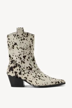 STAUD - JUNE BOOT BLACK WHITE HAIRCALF