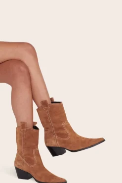 STAUD - JUNE BOOT TAN SUEDE