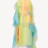 STAUD - KYLA DRESS COASTAL OMBRE