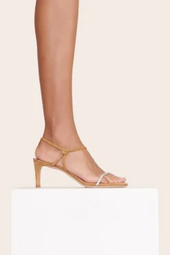 STAUD - LAUREL CRYSTAL HEEL SUEDE RHINESTONE CASHEW