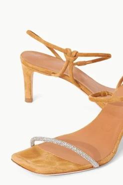 STAUD - LAUREL CRYSTAL HEEL SUEDE RHINESTONE CASHEW