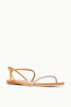STAUD - LAUREL CRYSTAL SANDAL SUEDE RHINESTONE CASHEW