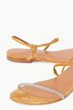 STAUD - LAUREL CRYSTAL SANDAL SUEDE RHINESTONE CASHEW