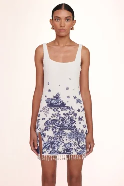 STAUD - LE SABLE DRESS BLUE TOILE