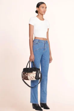 STAUD - LEO SATCHEL MIXED HAIRCALF