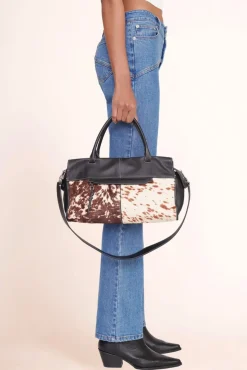 STAUD - LEO SATCHEL MIXED HAIRCALF