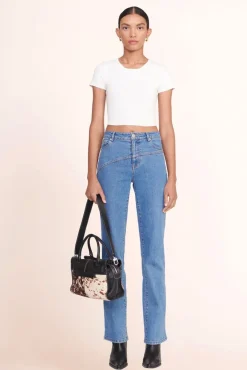 STAUD - LEO SATCHEL MIXED HAIRCALF