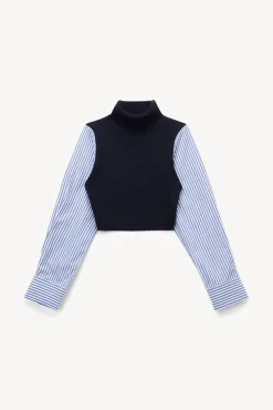 STAUD - LOUISA TOP NAVY/BLUE WHITE STRIPE NAVY BLUE WHITE STRIPE