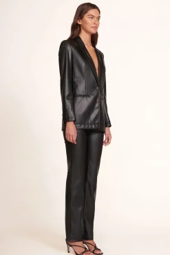 STAUD - MADDEN BLAZER BLACK BLACK VEGAN LEATHER