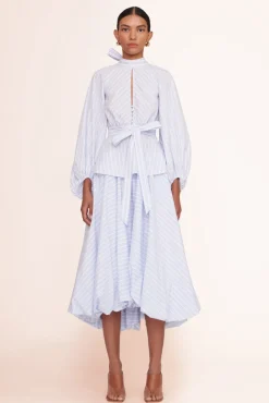 STAUD - MARIPOSA SKIRT MIST STRIPE