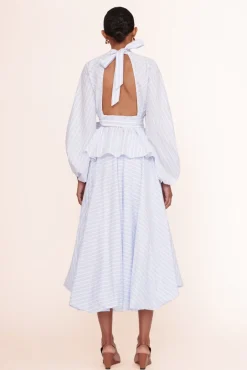 STAUD - MARIPOSA SKIRT MIST STRIPE