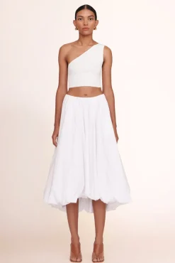STAUD - MARIPOSA SKIRT WHITE