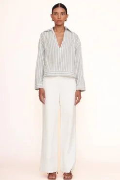 STAUD - MARLENE TOP MOSS STRIPE