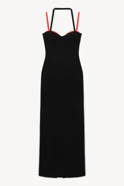 STAUD - MASONITE DRESS BLACK CHERRY