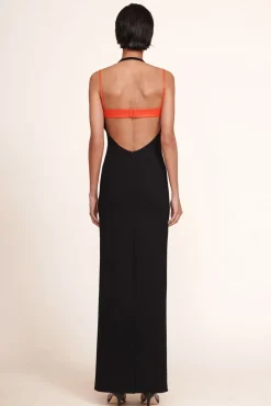 STAUD - MASONITE DRESS BLACK CHERRY