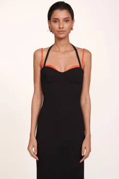 STAUD - MASONITE DRESS BLACK CHERRY