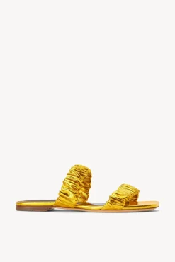 STAUD - MAYA RUCHED SANDAL GOLD