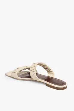 STAUD - MAYA RUCHED SANDAL CREAM