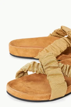 STAUD - MICHEL SLIDE FENNEL GROSGRAIN CASHEW SUEDE FENNEL CASHEW