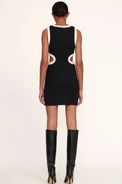 STAUD - MINI DOLCE DRESS BLACK