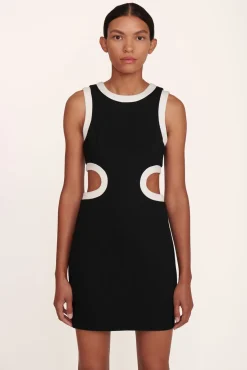 STAUD - MINI DOLCE DRESS BLACK