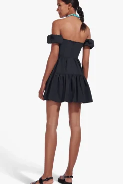 STAUD - MINI ELIO DRESS BLACK