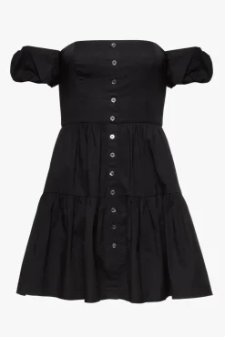 STAUD - MINI ELIO DRESS BLACK