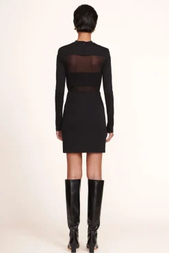 STAUD - MINI FALCON DRESS BLACK