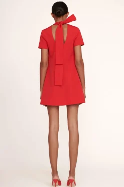 STAUD - MINI ILANA DRESS POINSETTIA