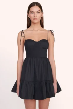 STAUD - MINI LANDRY DRESS BLACK