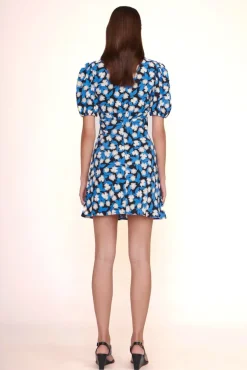 STAUD - MINI MILLA DRESS WHITE ACID FLORAL