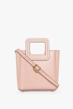 STAUD - MINI SHIRLEY LEATHER BAG BLUSH
