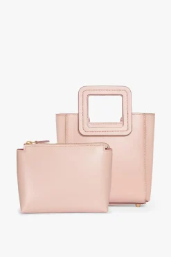 STAUD - MINI SHIRLEY LEATHER BAG BLUSH