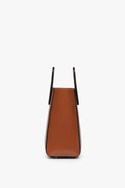STAUD - MINI SHIRLEY LEATHER BAG SADDLE