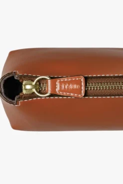 STAUD - MINI SHIRLEY LEATHER BAG SADDLE