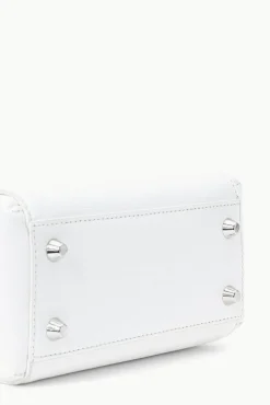 STAUD - MINI SHIRLEY LEATHER BAG WHITE BLACK