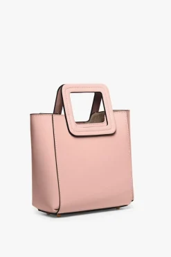 STAUD - MINI SHIRLEY LEATHER BAG DARK BLUSH