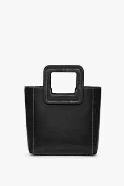 STAUD - MINI SHIRLEY LEATHER BAG BLACK
