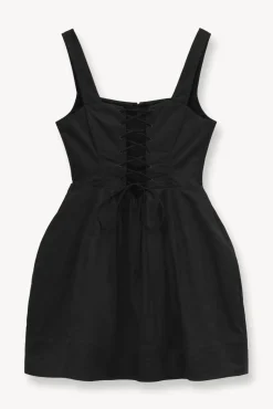 STAUD - MINI SUTTON DRESS BLACK
