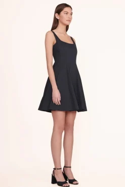 STAUD - MINI WELLS DRESS BLACK